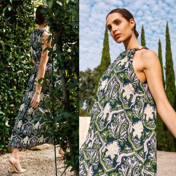 Tuckernuck Cleobella Becca midi dress floral Sz Small Summer boho chic coastal - Picture 10 of 13